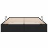 vidaXL Lit de Rangement avec matelas Noir 135 x 190 cm tissu