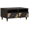 vidaXL Table basse Noir 80 x 54 x 40 cm Bois de mangue massif