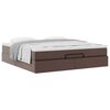 VidaXL Cadre de lit ottoman avec matelas marron 160x200 cm similicuir