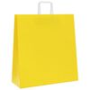 vidaXL Sacs en papier 250 pcs avec poign&eacute;es jaune 45x17x48 cm