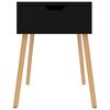 vidaXL Table de chevet Noir brillant 40x40x56 cm Bois d'ingénierie