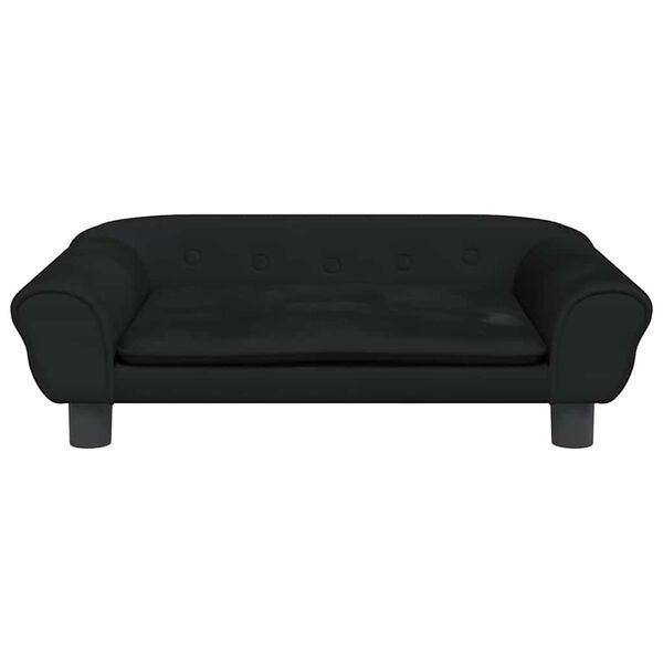 vidaXL Lit pour chien noir 70x48x22 cm velours
