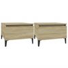 vidaXL Tables d'appoint 2 pcs Ch&ecirc;ne sonoma 50x46x35 cm Bois ing&eacute;nierie