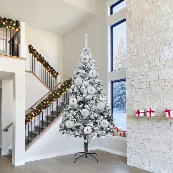 vidaXL Ensemble de Boules de No&euml;l XXL 3 pcs Argent Plastique