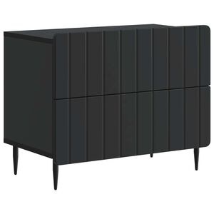 vidaXL Cabinet de chevet Noir 62 x 34,5 x 49,5 cm Bois d'ing&eacute;nierie