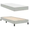 vidaXL Lit &agrave; ressorts avec matelas Gris clair 80 x 210 cm tissu