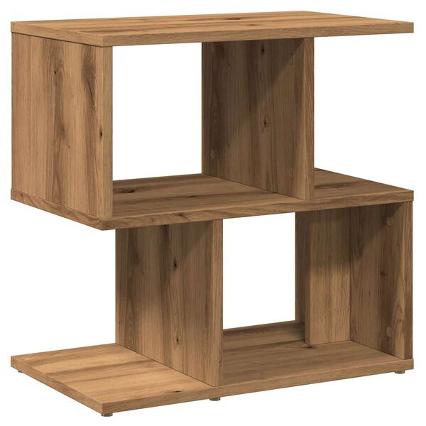 vidaXL Table de chevet ch&ecirc;ne artisanal 50x30x51,5 cm bois d'ing&eacute;nierie