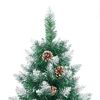 vidaXL Sapin de No&euml;l mince Vert 180 cm PVC et bois de pin massif