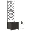 vidaXL Cache-pot de jardin Marron 40 x 40 x 142 cm PP