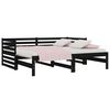 vidaXL Lit coulissant sans matelas noir 2x(80x200)cm