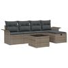 vidaXL Ensemble de canap&eacute; de jardin 6 pc Poly rotin