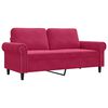vidaXL Canap&eacute; &agrave; 2 places Rouge bordeaux 140 cm Velours