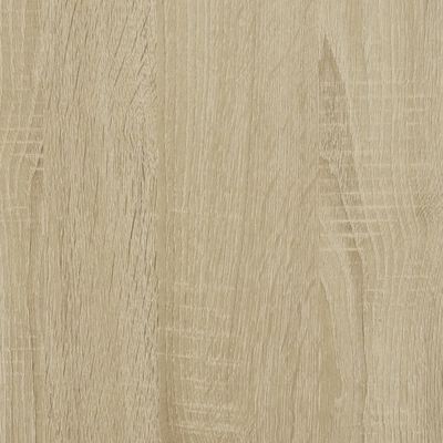 vidaXL Cadre de lit chêne sonoma 135x190 cm bois d'ingénierie et métal