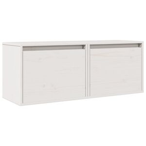 vidaXL Armoires murales 2 pcs Blanc 45x30x35 cm Bois de pin massif