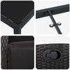 vidaXL Ensemble de salle &agrave; manger pour jardin 5 pcs Noir polyrotin