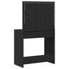 vidaXL Coiffeuse Chêne noir 78.5 x 41 x 135 cm Bois d'ingénierie