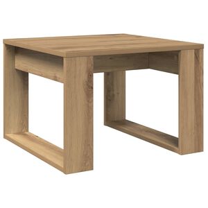 vidaXL Table d'appoint ch&ecirc;ne artisanal 50x50x35 cm bois d'ing&eacute;nierie