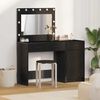 vidaXL Table de Toilette 2 pcs Noir 40 x 41 x 75 cm Bois d'ing&eacute;nierie