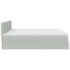 VidaXL Cadre de lit ottoman avec matelas gris clair 180x200 cm velours