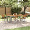 vidaXL Ensemble de salle à manger pour jardin 7 pcs Gris