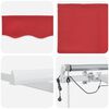 vidaXL Auvent R&eacute;tractable Rouge 450 &times; 300 cm Polyester et m&eacute;tal