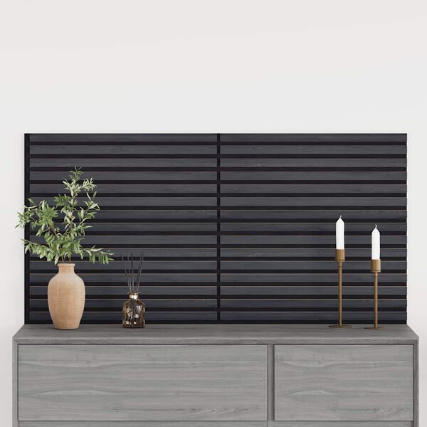 vidaXL Panneaux muraux acoustiques 2pcs lattes 60,5x60cm placage chêne