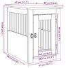 vidaXL Meuble pour cage &agrave; chien en ch&ecirc;ne noir 45 x 62 x 59 cm Bois d'ing&eacute;nierie