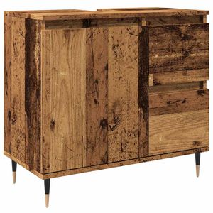 vidaXL Armoire de salle de bain vieux bois 65x33x60 cm bois ing&eacute;nierie