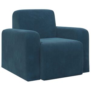 vidaXL Fauteuil Bleu Velours