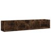 vidaXL &Eacute;tag&egrave;re murale &agrave; CD Ch&ecirc;ne fum&eacute; 100x18x18 cm Bois d'ing&eacute;nierie