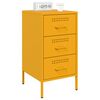 vidaXL Table de chevet jaune moutarde 36x39x68 cm acier
