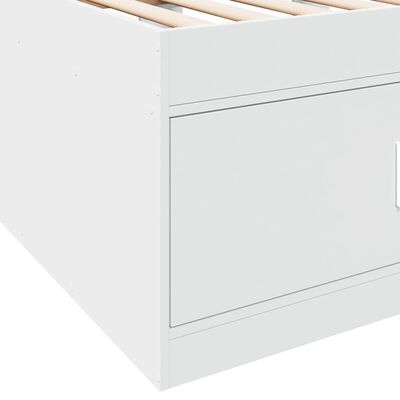 vidaXL Lit de jour avec tiroirs sans matelas blanc 75x190 cm