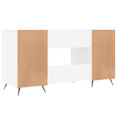 vidaXL Bureau blanc 140x50x75 cm bois d'ingénierie