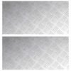 vidaXL Nez de marche 2 pc 60 x 30 cm Argent&eacute; Aluminium Rectangulaire