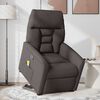 vidaXL Fauteuil inclinable de massage Marron fonc&eacute; Tissu