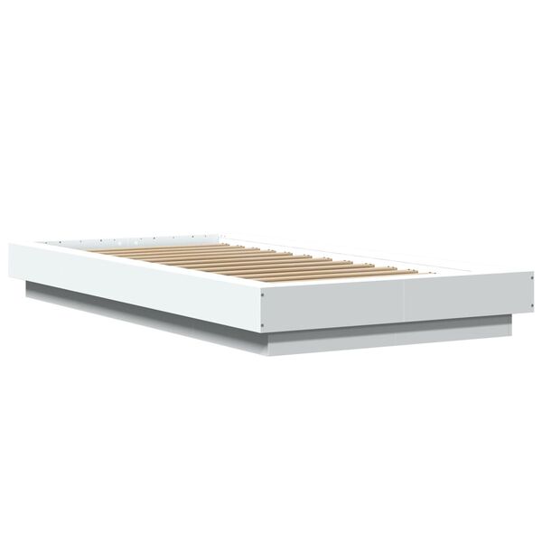 vidaXL Cadre de lit sans matelas blanc 75x190 cm
