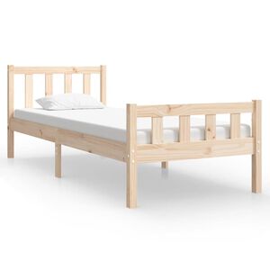 vidaXL Cadre de lit sans matelas 90x190 cm bois massif