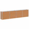 vidaXL Jardini&egrave;re sur&eacute;lev&eacute;e Marron Clair 320 x 40 x 77 cm