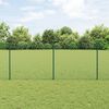 vidaXL Cl&ocirc;ture avec poteau Vert 1 x 10 m Acier et PVC