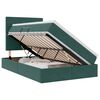 vidaXL Lit de rangement LED avec matelas Vert fonc&eacute; 120 x 200 cm