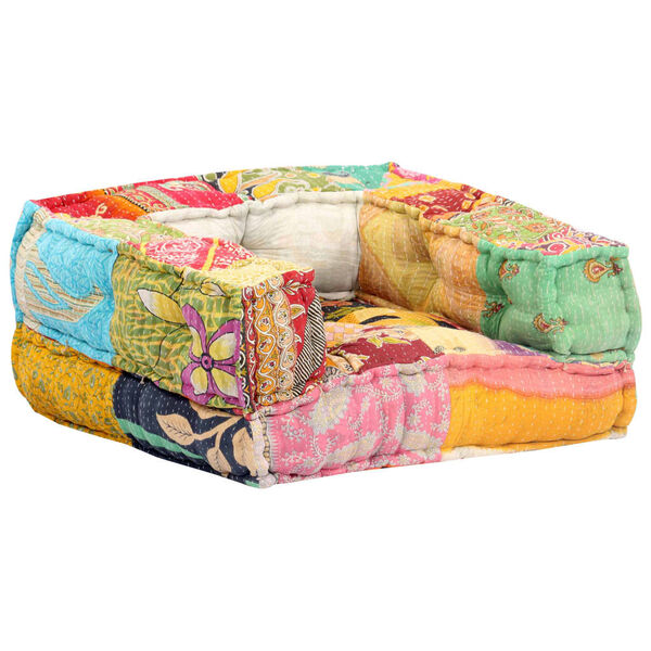 vidaXL Pouf modulaire Patchwork Tissu