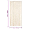 vidaXL Rideau anti-mouches beige et blanc 90x220 cm chenille