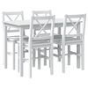 vidaXL Ensemble de salle &agrave; manger 5 pcs Blanc