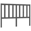 vidaXL T&ecirc;te de lit Gris 166x4x100 cm Bois massif de pin