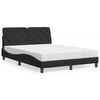 vidaXL Lit avec matelas noir 120x200 cm velours