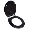 vidaXL Si&egrave;ge de toilette avec Couvercle MDF Design simple Noir