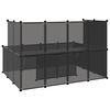 vidaXL Cage pour petits animaux Noir 143x107x93 cm PP et Acier