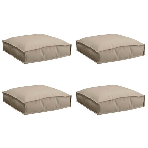 vidaXL Coussin 4 pcs Taupe 40 x 40 x 8 cm Tissu Oxford