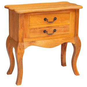 vidaXL Table d'appoint avec tiroir Naturel 60,5 x 30 x 61 cm