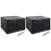 vidaXL Housses de salon de jardin 2 pcs 8 &oelig;illets 135x135x90 cm